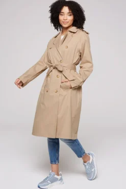 CAMP DAVID & SOCCX Trenchcoat mit Bindegürtel dark stone beige darkstonebeige Cheap