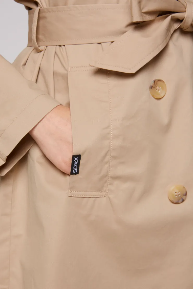 CAMP DAVID & SOCCX Trenchcoat mit Bindegürtel dark stone beige darkstonebeige Cheap