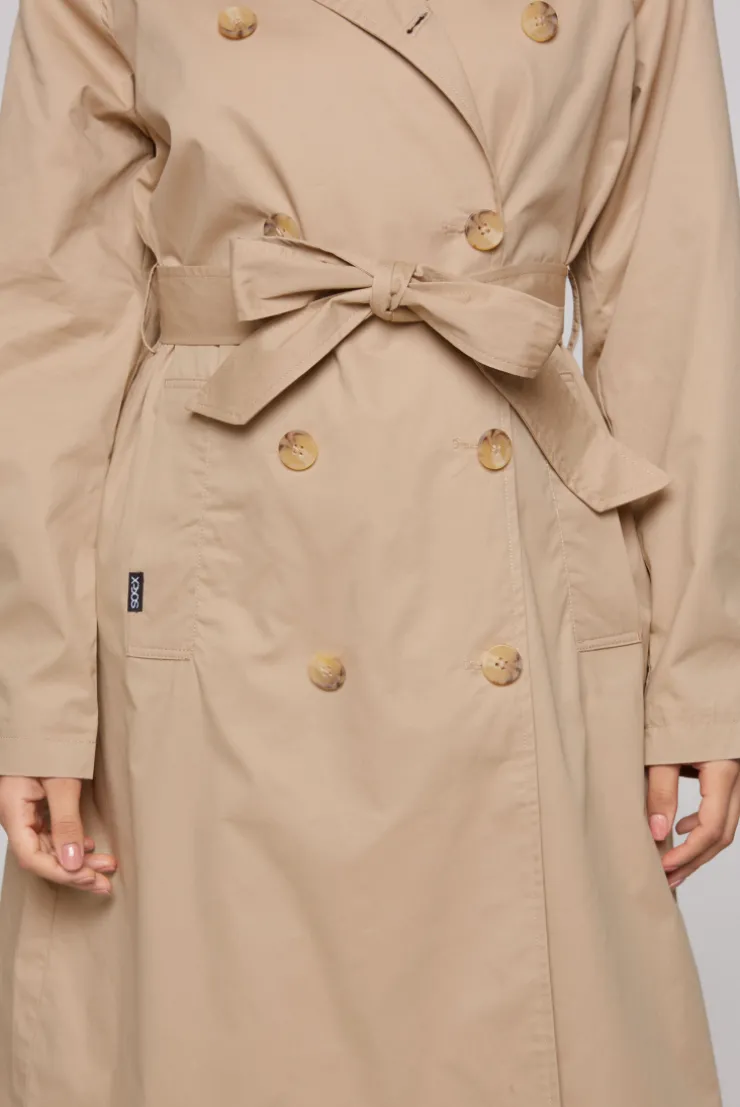 CAMP DAVID & SOCCX Trenchcoat mit Bindegürtel dark stone beige darkstonebeige Cheap