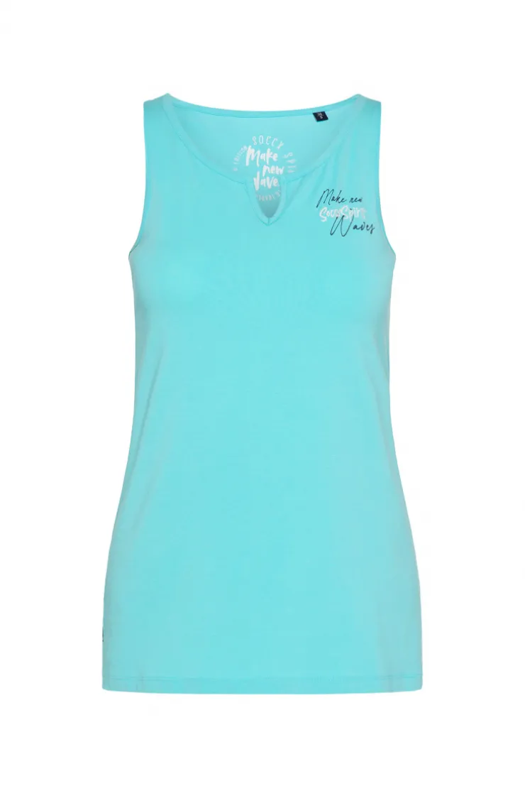 CAMP DAVID & SOCCX Trägershirt mit offenem Rundhalsausschnitt lagoon blue lagoonblue Best Sale