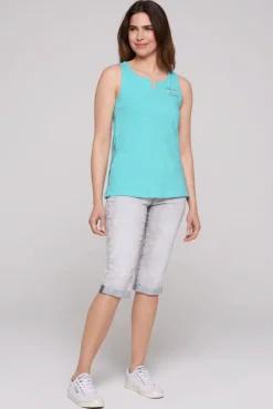 CAMP DAVID & SOCCX Trägershirt mit offenem Rundhalsausschnitt lagoon blue lagoonblue Best Sale