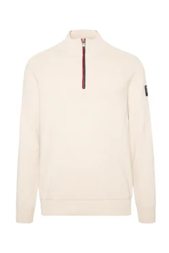 CAMP DAVID & SOCCX Troyer-Pullover mit Zipper-Detail ecru Hot