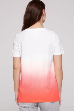 CAMP DAVID & SOCCX T-Shirt Dip Dye mit Glitter Wording neon pink neonpink Shop