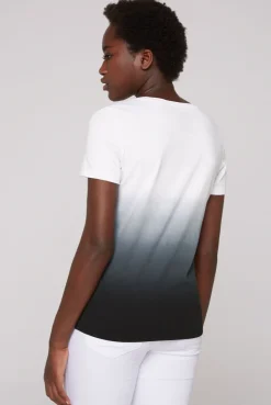 CAMP DAVID & SOCCX T-Shirt Dip Dye mit Glitter Wording | S black Hot