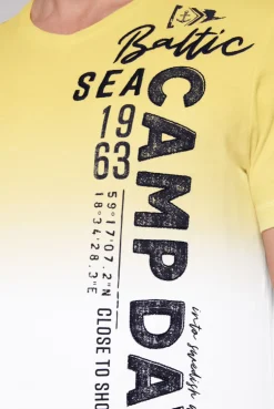 CAMP DAVID & SOCCX T-Shirt Dip Dye mit senkrechtem Logo Artwork light lime lightlime Outlet