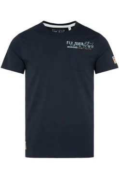 CAMP DAVID & SOCCX T-Shirt mit Brusttasche und Rücken-Artwork blue navy bluenavy Best