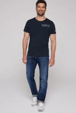 CAMP DAVID & SOCCX T-Shirt mit Brusttasche und Rücken-Artwork blue navy bluenavy Best