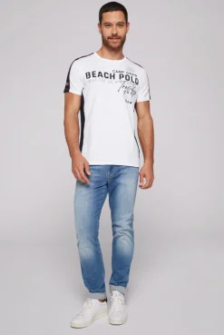 CAMP DAVID & SOCCX T-Shirt mit Color-Blocking und Artwork opticwhite Online