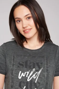 CAMP DAVID & SOCCX T-Shirt mit Folienprint black Store