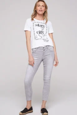 CAMP DAVID & SOCCX T-Shirt mit Folienprint opticwhite Hot