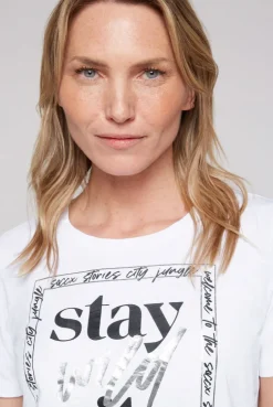 CAMP DAVID & SOCCX T-Shirt mit Folienprint opticwhite Hot