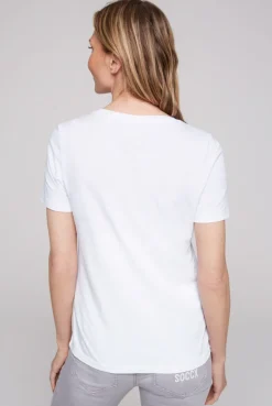 CAMP DAVID & SOCCX T-Shirt mit Folienprint opticwhite Hot