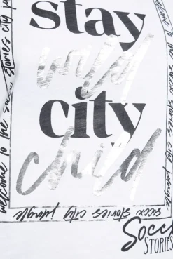 CAMP DAVID & SOCCX T-Shirt mit Folienprint opticwhite Hot