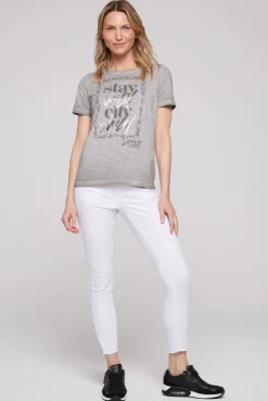 CAMP DAVID & SOCCX T-Shirt mit Folienprint shadow Flash Sale
