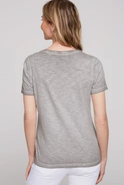 CAMP DAVID & SOCCX T-Shirt mit Folienprint shadow Flash Sale