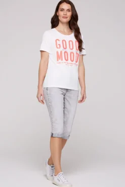 CAMP DAVID & SOCCX T-Shirt mit Glitter-Puff-Print opticwhite Best Sale