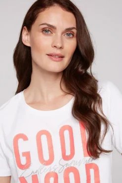 CAMP DAVID & SOCCX T-Shirt mit Glitter-Puff-Print opticwhite Best Sale