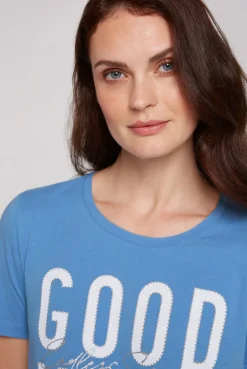 CAMP DAVID & SOCCX T-Shirt mit Glitter-Puff-Print airy blue airyblue Fashion