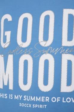 CAMP DAVID & SOCCX T-Shirt mit Glitter-Puff-Print airy blue airyblue Fashion