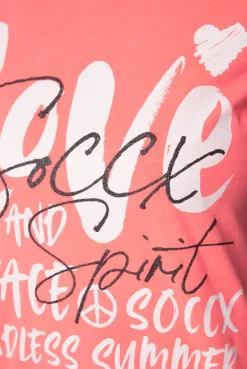 CAMP DAVID & SOCCX T-Shirt mit Glitter-Puff-Print neon pink neonpink New