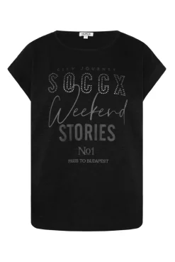 CAMP DAVID & SOCCX T-Shirt mit Logo aus Schmucknieten black Fashion