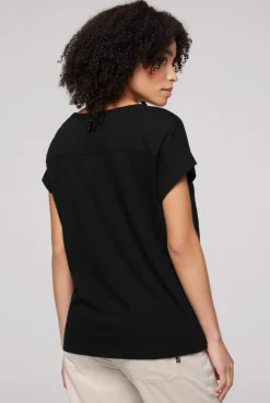 CAMP DAVID & SOCCX T-Shirt mit Logo aus Schmucknieten black Fashion