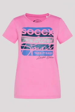 CAMP DAVID & SOCCX T-Shirt mit Logo Print pink punch pinkpunch Cheap