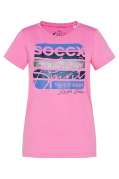 CAMP DAVID & SOCCX T-Shirt mit Logo Print pink punch pinkpunch Cheap