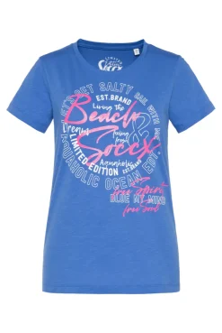 CAMP DAVID & SOCCX T-Shirt mit Logo Print pool blue poolblue Store