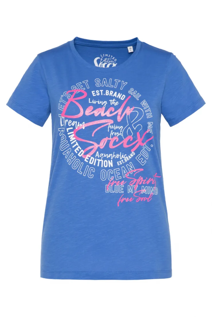 CAMP DAVID & SOCCX T-Shirt mit Logo Print pool blue poolblue Store