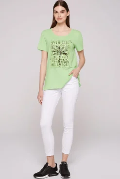 CAMP DAVID & SOCCX T-Shirt mit Pailletten-Artwork light green lightgreen Sale