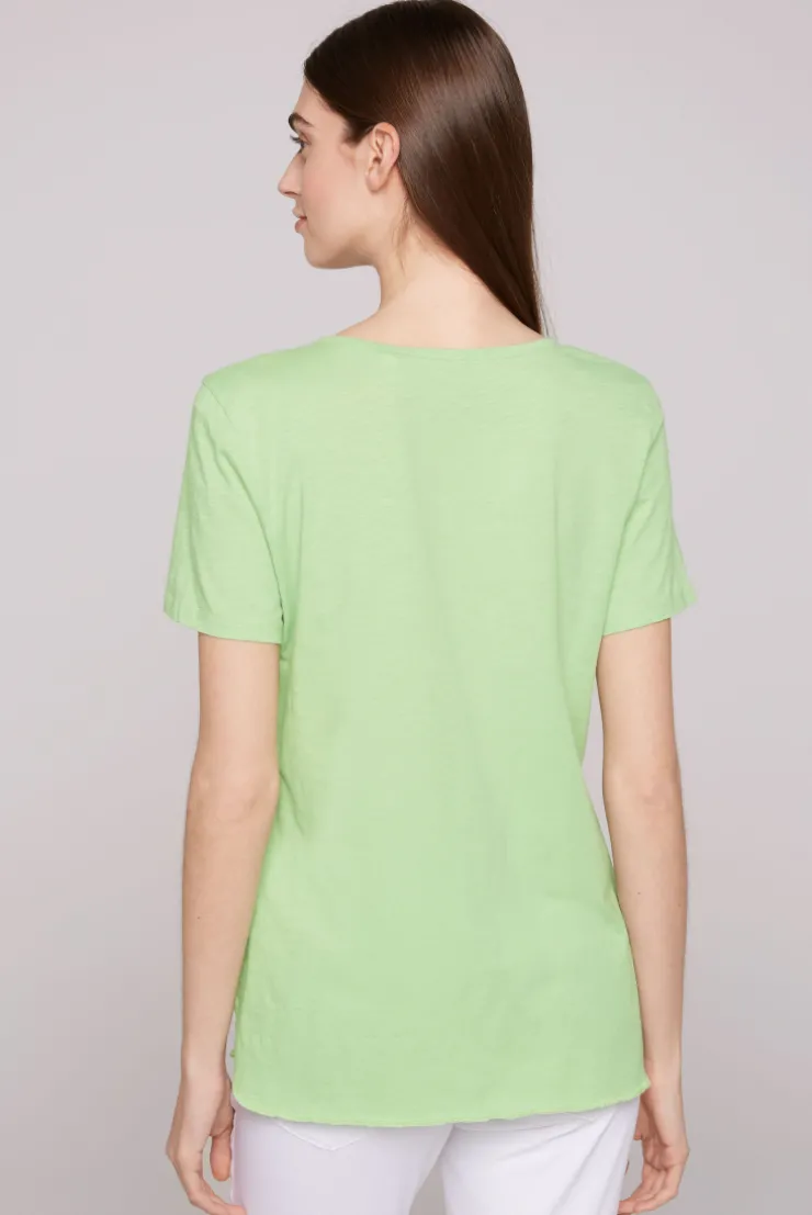 CAMP DAVID & SOCCX T-Shirt mit Pailletten-Artwork light green lightgreen Sale