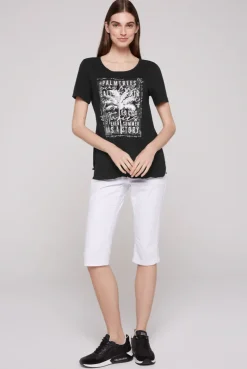 CAMP DAVID & SOCCX T-Shirt mit Pailletten-Artwork black Cheap