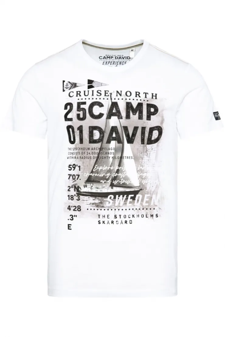 CAMP DAVID & SOCCX T-Shirt mit Photoprint opticwhite New