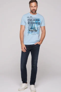CAMP DAVID & SOCCX T-Shirt mit Photoprint summer blue summerblue Fashion