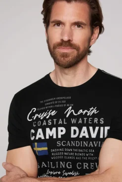 CAMP DAVID & SOCCX T-Shirt mit Print Artwork black Discount