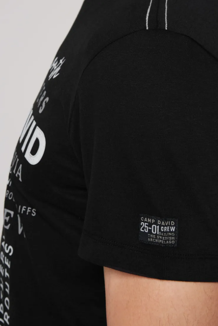 CAMP DAVID & SOCCX T-Shirt mit Print Artwork black Discount