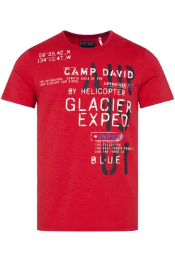 CAMP DAVID & SOCCX T-Shirt mit Print im Used Look flight red flightred Hot