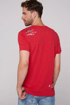 CAMP DAVID & SOCCX T-Shirt mit Print im Used Look flight red flightred Hot