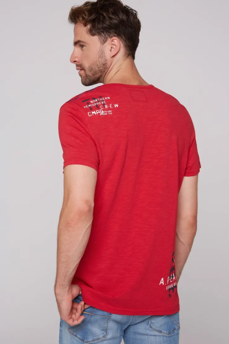 CAMP DAVID & SOCCX T-Shirt mit Print im Used Look flight red flightred Hot