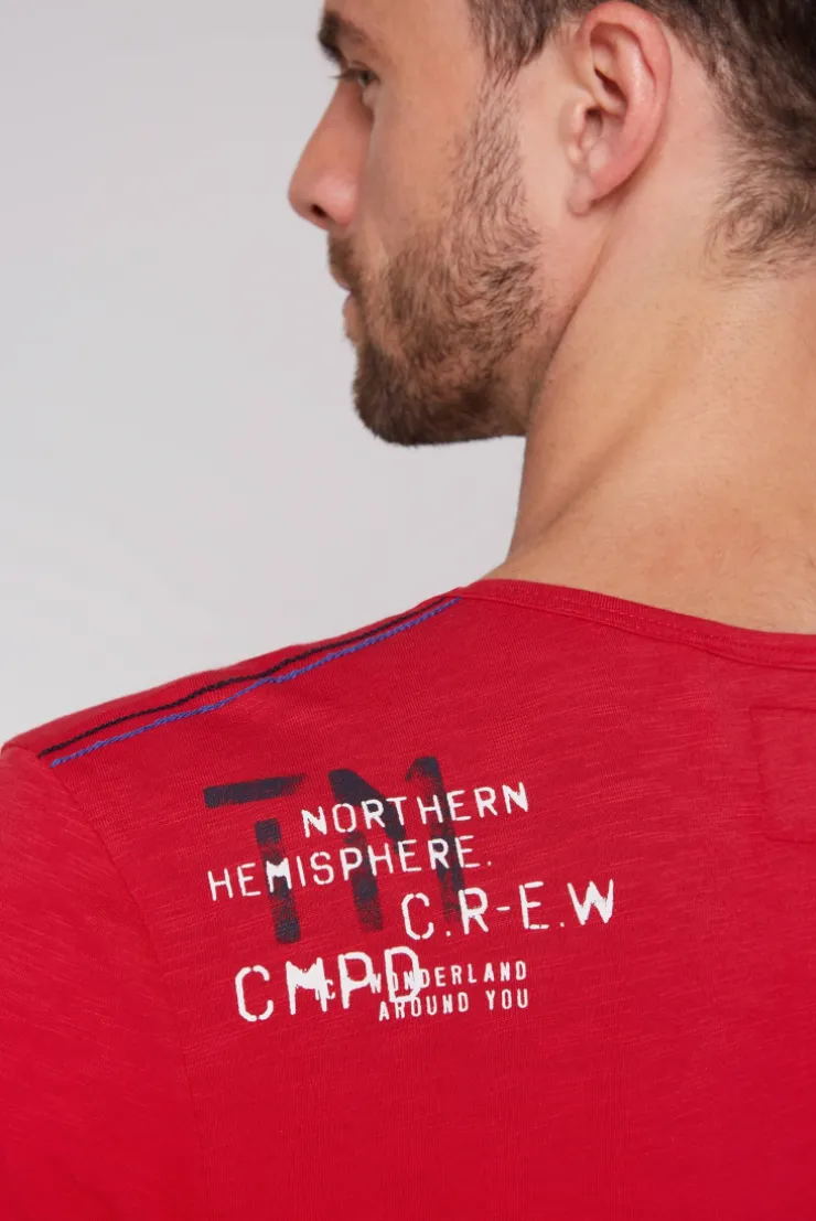 CAMP DAVID & SOCCX T-Shirt mit Print im Used Look flight red flightred Hot