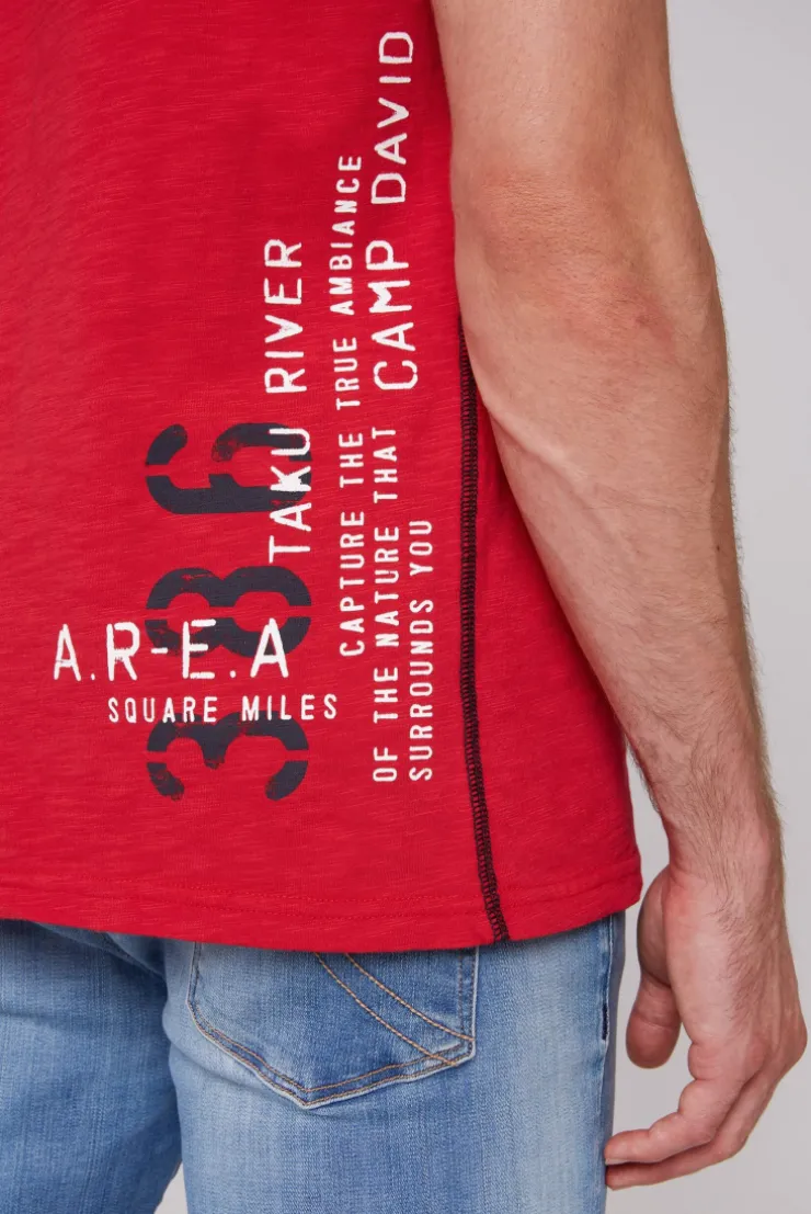 CAMP DAVID & SOCCX T-Shirt mit Print im Used Look flight red flightred Hot