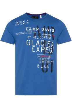 CAMP DAVID & SOCCX T-Shirt mit Print im Used Look strong blue strongblue Sale