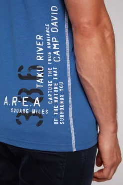 CAMP DAVID & SOCCX T-Shirt mit Print im Used Look strong blue strongblue Sale