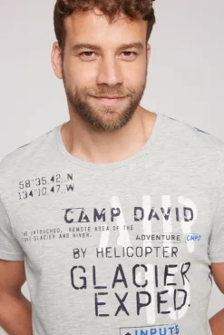 CAMP DAVID & SOCCX T-Shirt mit Print im Used Look granite melange granitemelange Store