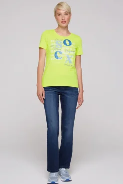 CAMP DAVID & SOCCX T-Shirt mit Rundhalsausschnitt und Print yellow lime yellowlime New