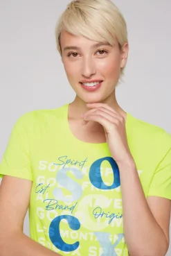 CAMP DAVID & SOCCX T-Shirt mit Rundhalsausschnitt und Print yellow lime yellowlime New