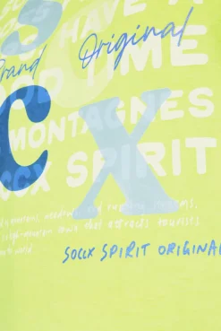 CAMP DAVID & SOCCX T-Shirt mit Rundhalsausschnitt und Print yellow lime yellowlime New