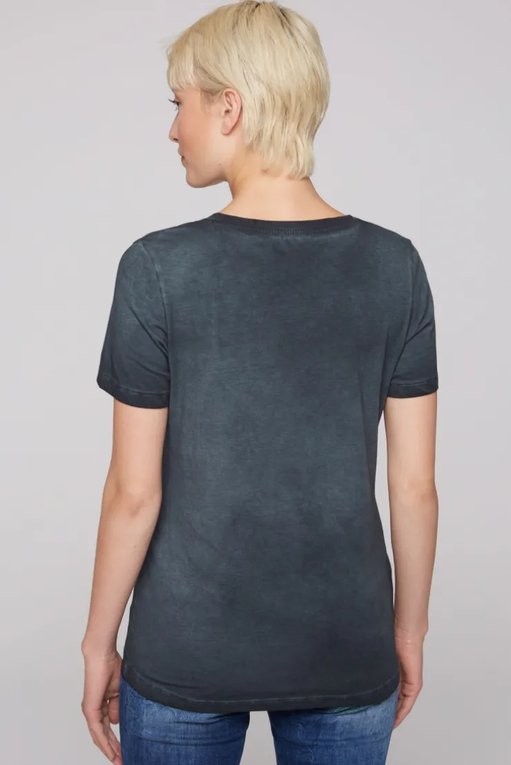 CAMP DAVID & SOCCX T-Shirt mit V-Ausschnitt und Wording Print blue navy bluenavy Sale