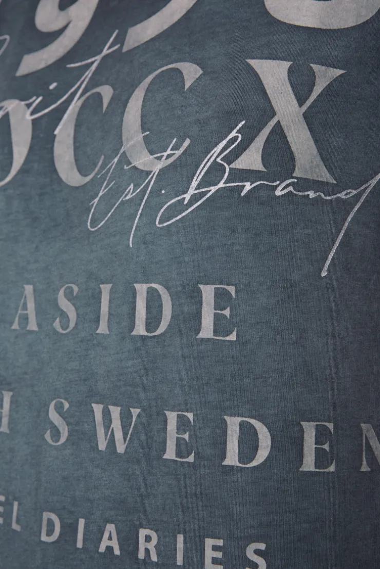 CAMP DAVID & SOCCX T-Shirt mit V-Ausschnitt und Wording Print blue navy bluenavy Sale